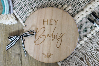 Gästebuch aus Holz für die Babyparty oder Taufe