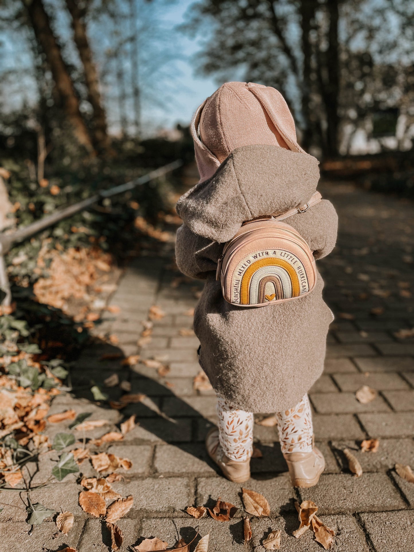 Kleiner Regenbogen Rucksack "Gerti" in rosa für Kinder von Little Who