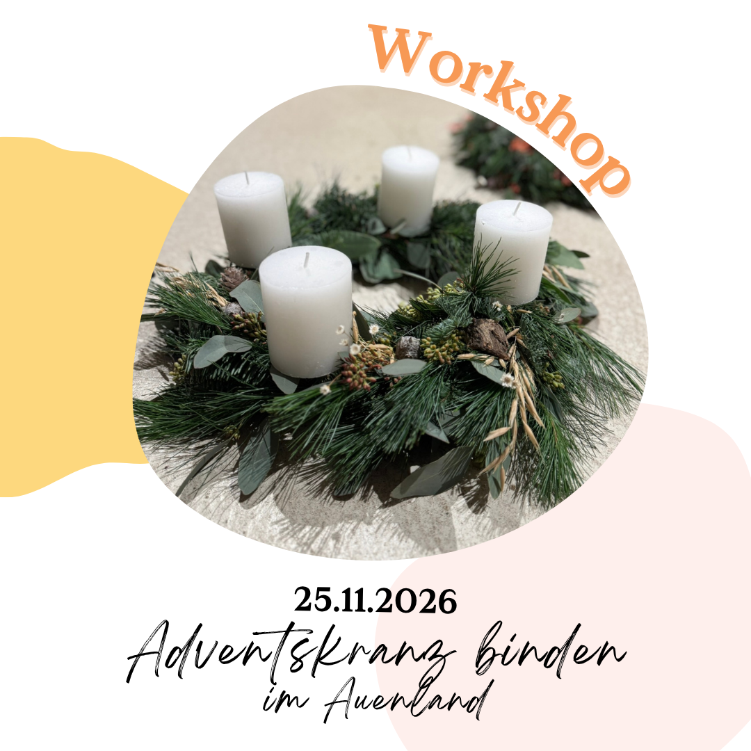 Workshop: "Adventskrans binden" op 24-11-2025 (vindt plaats in AUENLAND!)