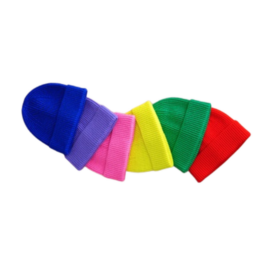 Warme Kindermütze in kunterbunten Farben