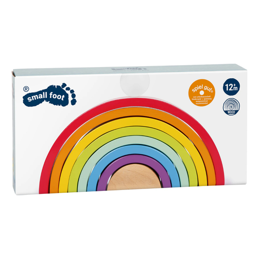 Bunter Holzregenbogen zum Spielen für Kinder ab 12 Monaten