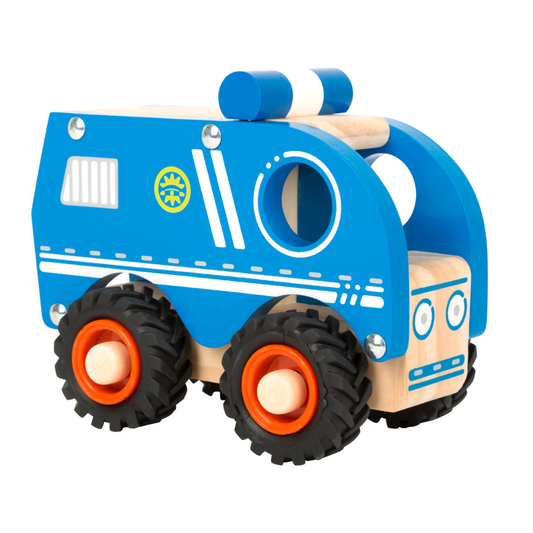 Polizei-Fahrzeug aus Holz von Small Foot zum Spielen für Kinder