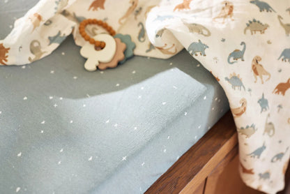 Set of 3 "Roarsome" Muslin Cloths with Dino Print by Jollein, 70x70cm