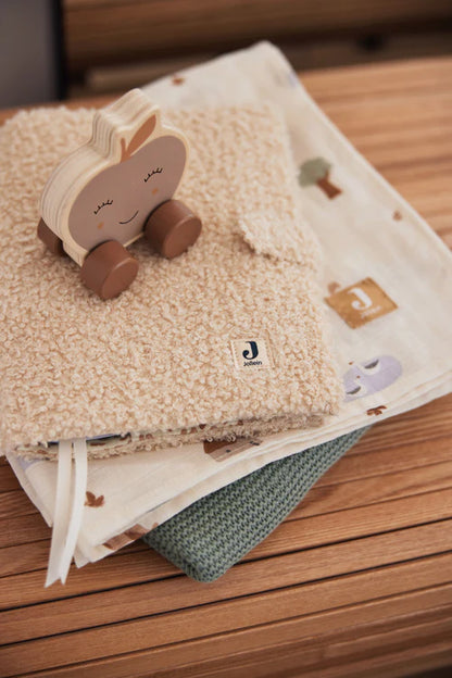 Beige "Boucle" U-Heft Hülle für das Untersuchungsheft