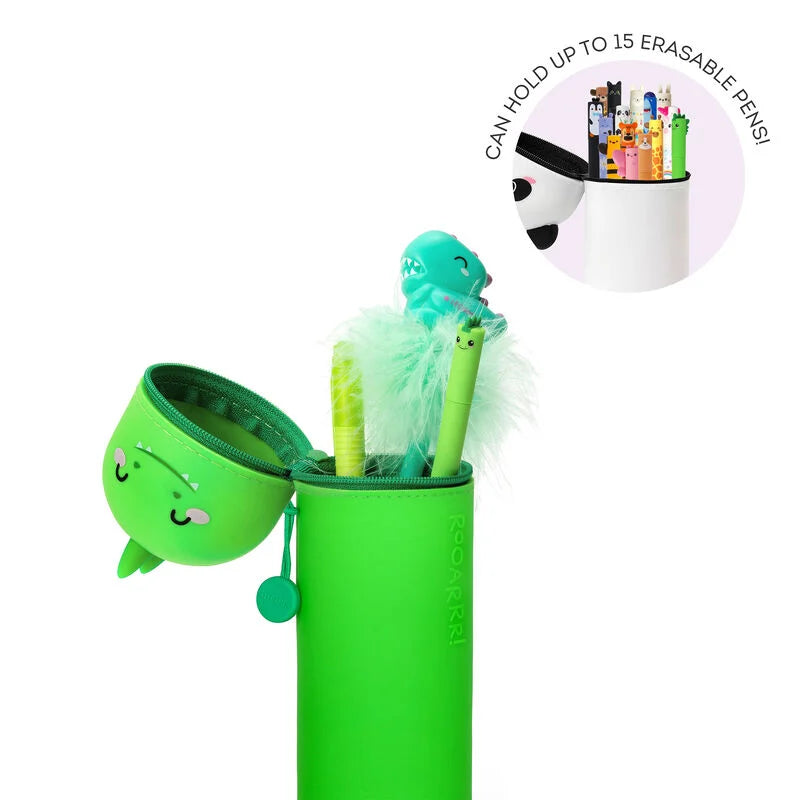 2-in-1 Feddermäppchen "Kawaii" mit Dinosaurier-Motiv von Legami