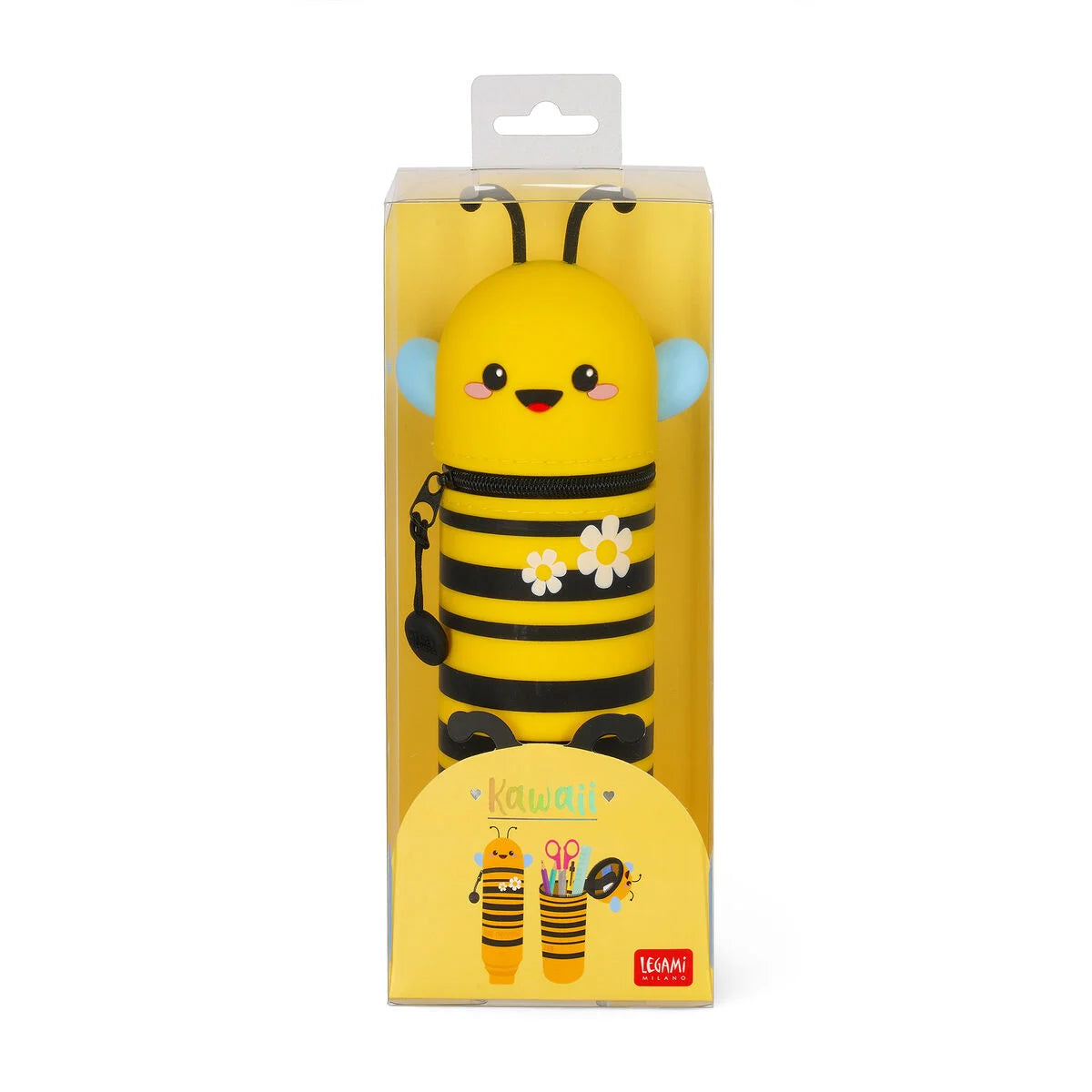 2-in-1 Feddermäppchen "Kawaii" mit Biene-Motiv von Legami