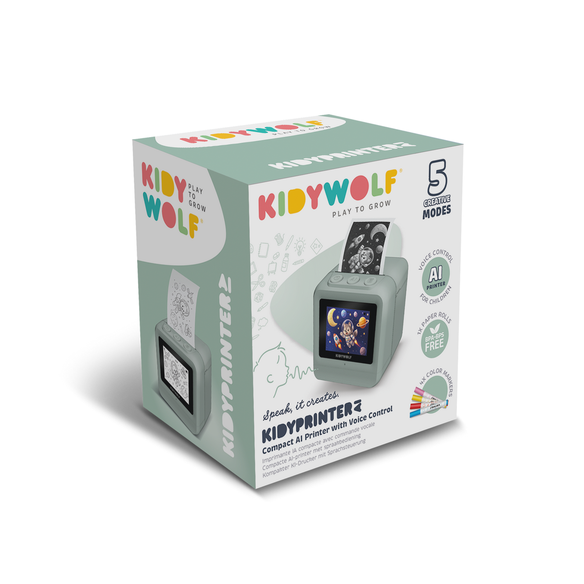 Kidywolf Kidyprinter AI Verpackung