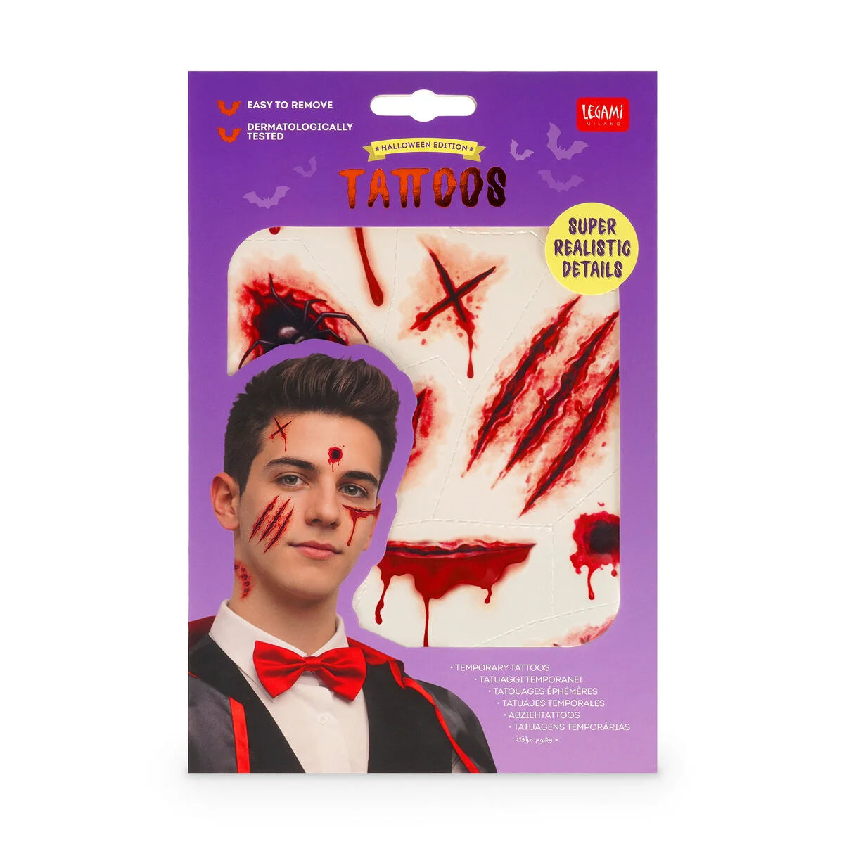 Narben Tattoos von Legami, perfekt für Halloween