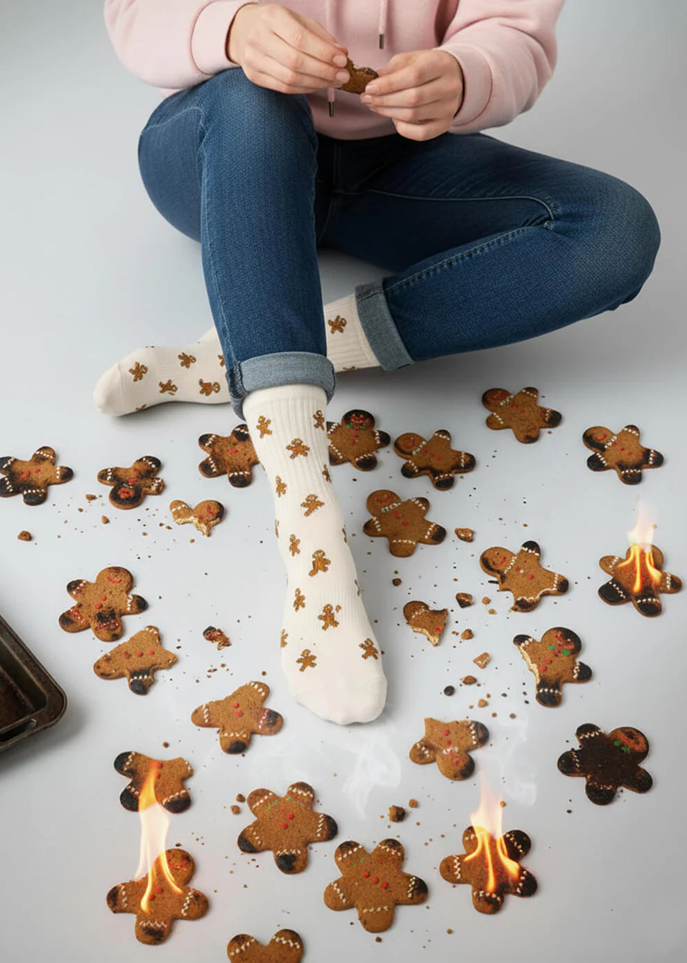 Weihnachtssocken "Lebkuchenmann" von J. Clay für Frauen und Männer