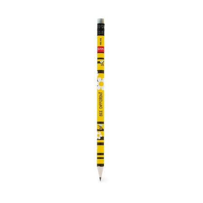 Legami Bleistift Bee aus der Kollektion I used to be a Newspaper – Bleistift mit Bienen-Motiv und Radiergummi