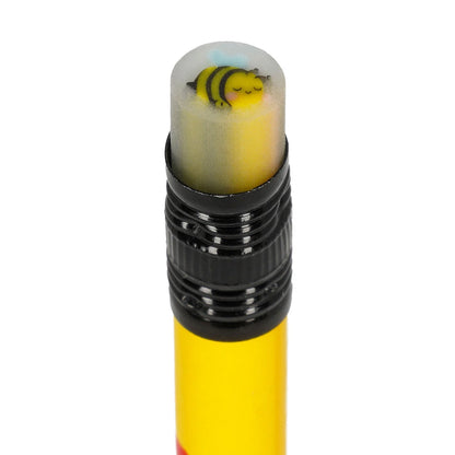 Legami Bleistift Bee aus der Kollektion I used to be a Newspaper – Nahaufnahme mit Bienen-Radiergummi