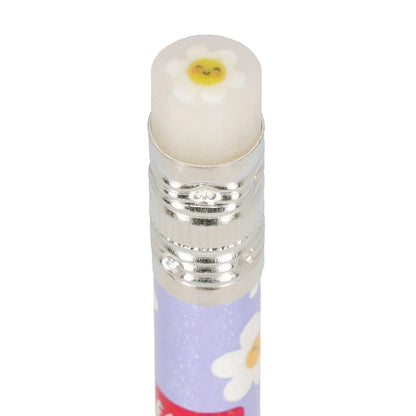 Legami Bleistift Daisy aus der Kollektion I used to be a Newspaper – Nahaufnahme mit Blumen-Radiergummi