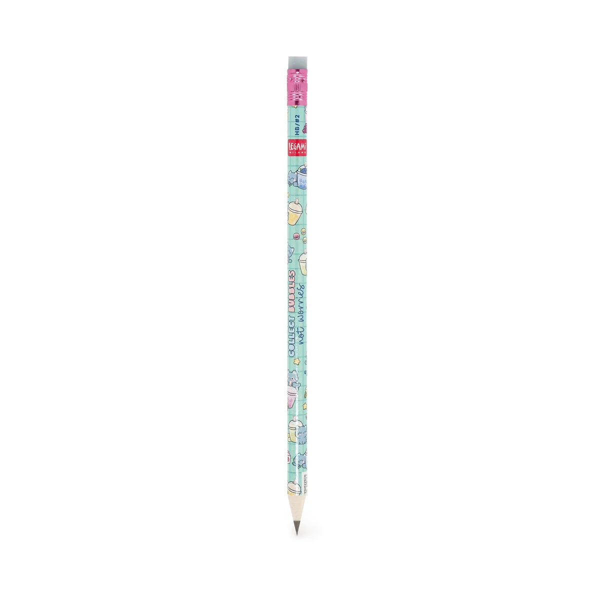 Legami Bleistift Kitty aus der Kollektion I used to be a Newspaper – Bleistift mit Katzen-Motiv und Radiergummi