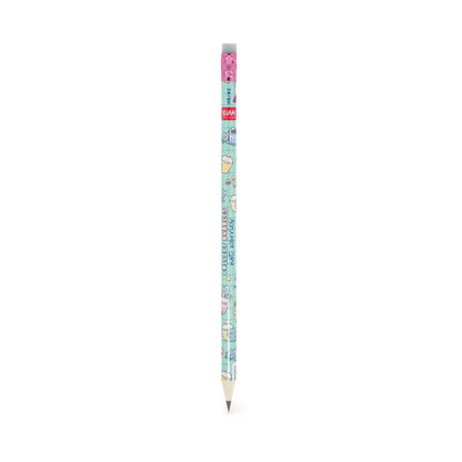 Legami Bleistift Kitty aus der Kollektion I used to be a Newspaper – Bleistift mit Katzen-Motiv und Radiergummi