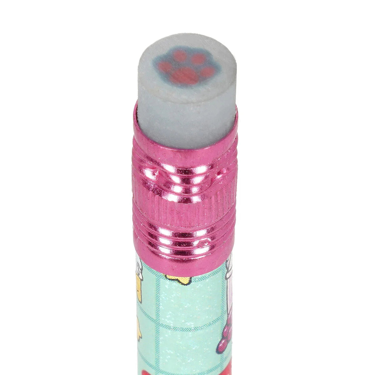 Legami Bleistift Kitty aus der Kollektion I used to be a Newspaper – Nahaufnahme mit Katzen-Radiergummi