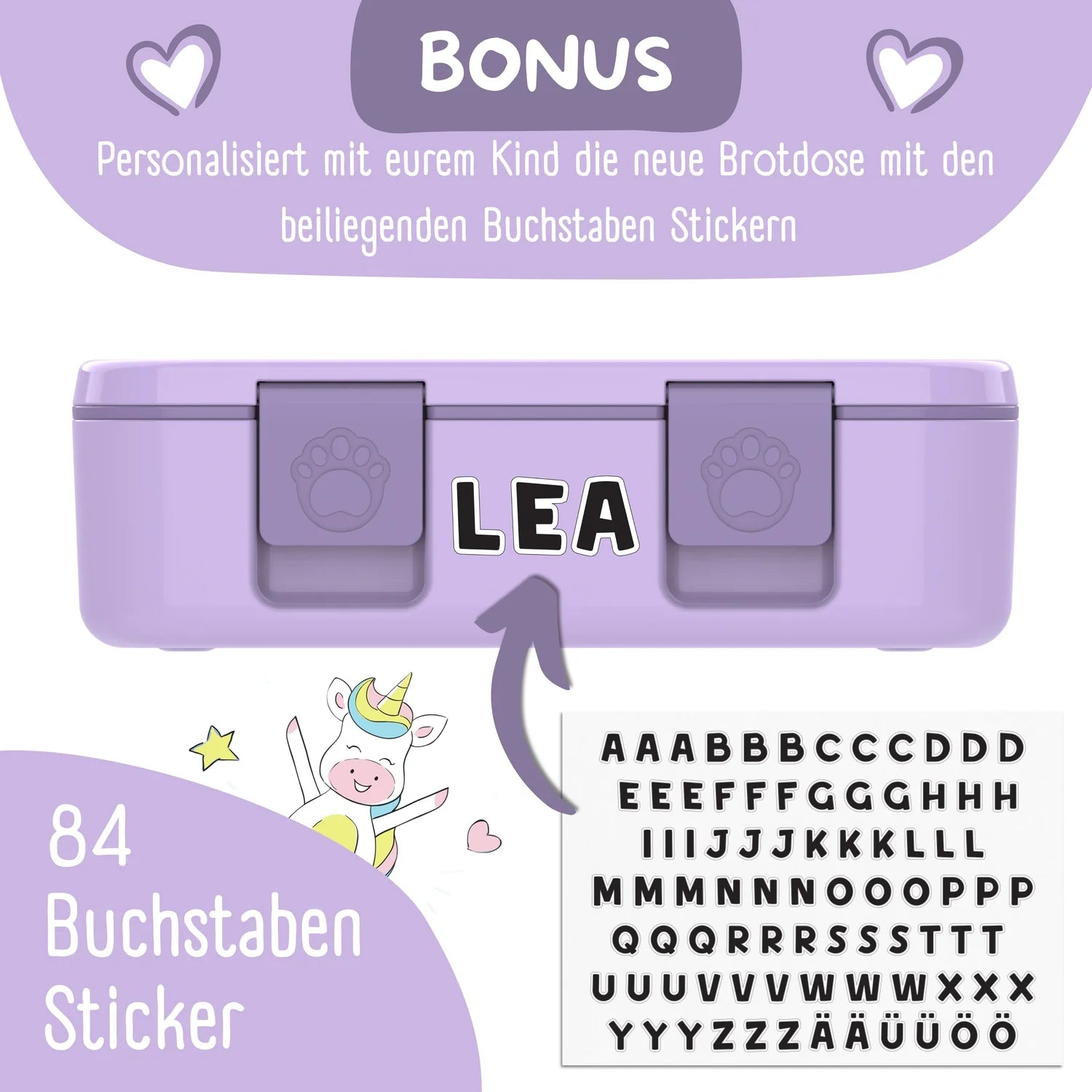 Die Bearfoot Brotdose mit Alpaka/Lama Motiv ist perfekt für Kindergarten und Schule geeignet. Auslaufsicher, mit getrennten Fächern und leicht.