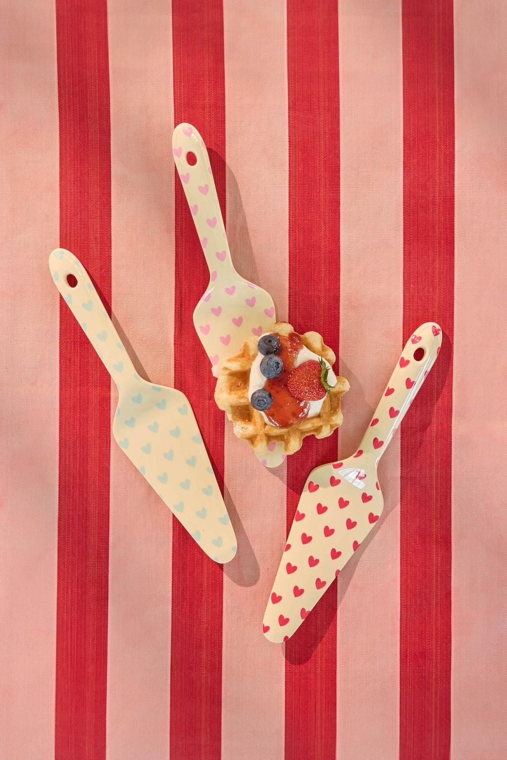 Rice Melamin Tortenheber – Créme – Favourite Heart Print, verschiedene Farben