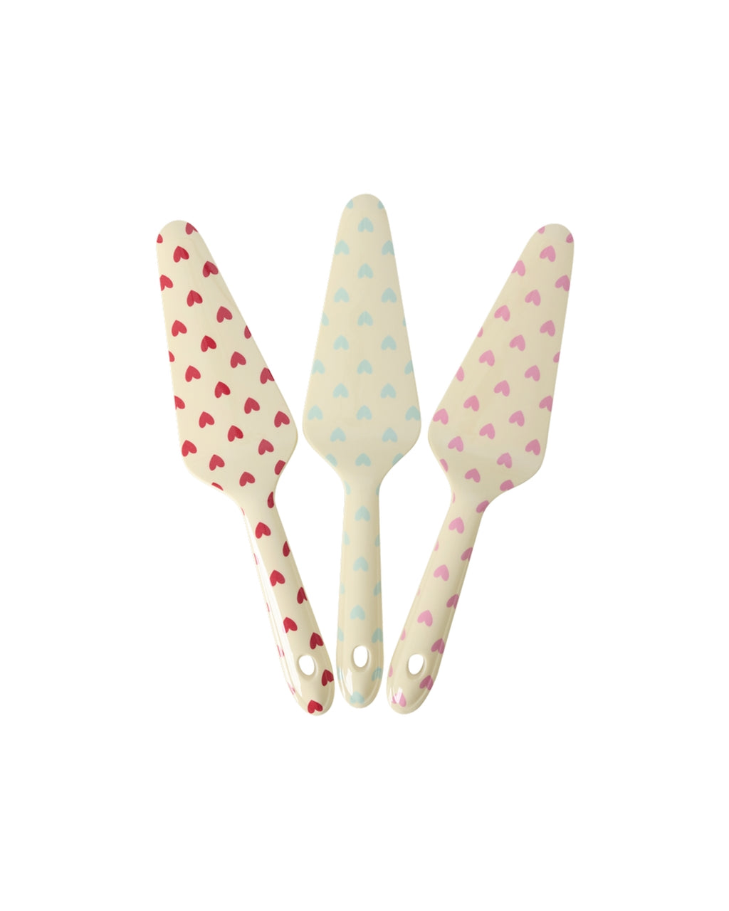 Rice Melamin Tortenheber – Créme – Favourite Heart Print, verschiedene Farben