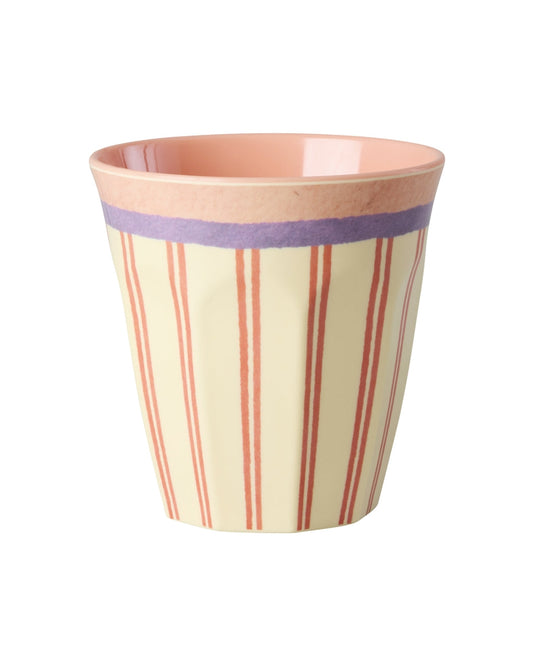 Mittelgroßer Becher mit "Stripey Love" Motiv von Rice, 250ml
