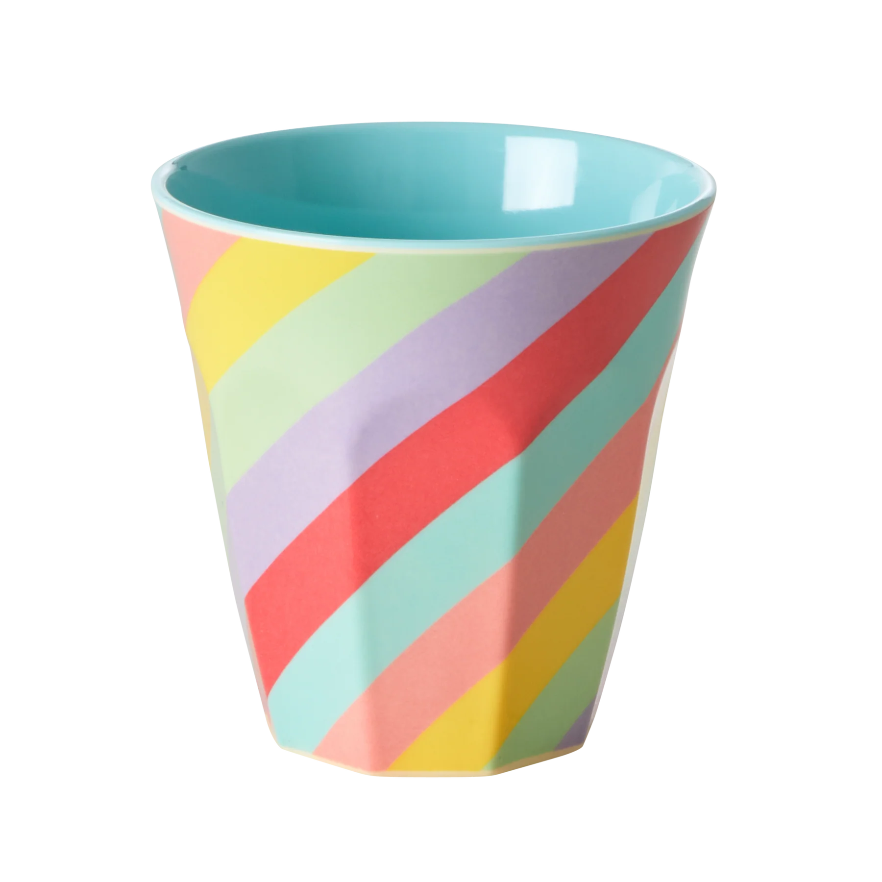 Bunter Becher "Regenbogenstreifen", Medium