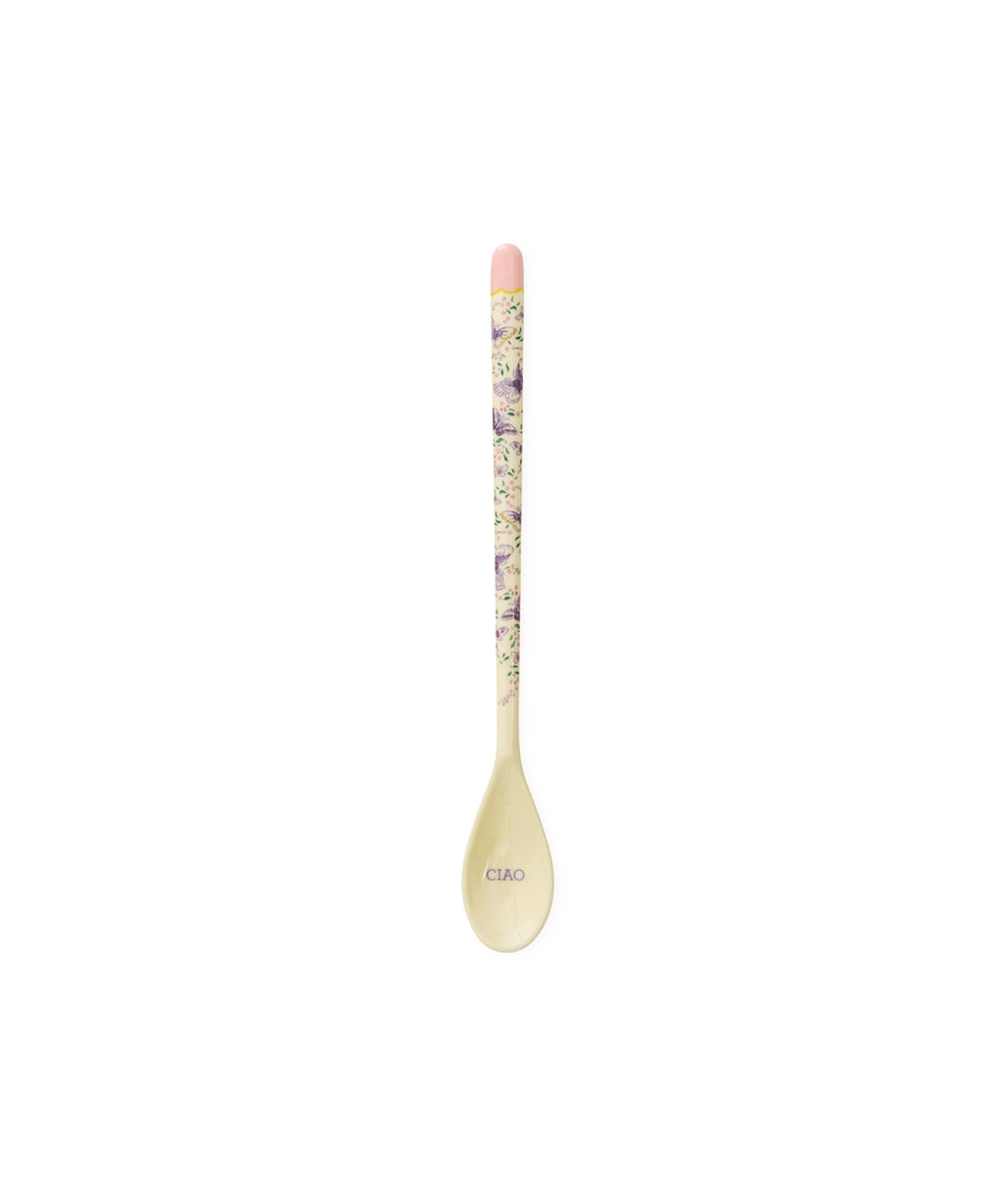Grote latte-lepel met "Spread your Wings" motief van Rice