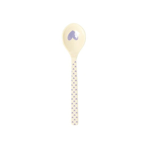 Kleiner Löffel mit lila Herzmotiv "Lavendel" von Rice