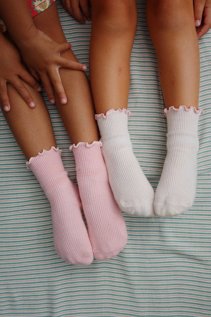 2er Socken-Set "rose/off white" von Konges Slojd, verschiedene Größen