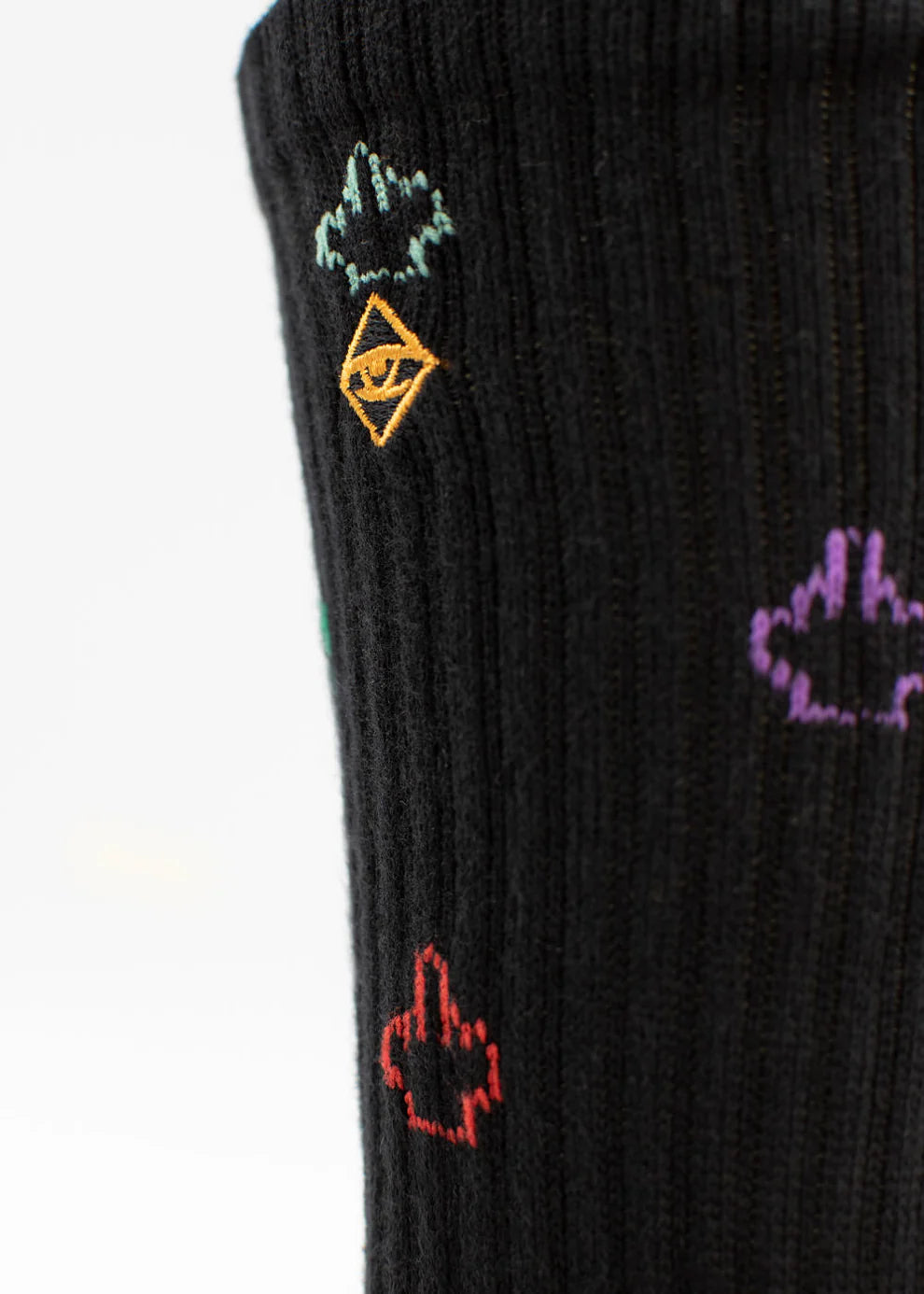 Have a nice day - Schwarze Tennissocken mit Mittelfingern von J. Clay für Frauen und Männer