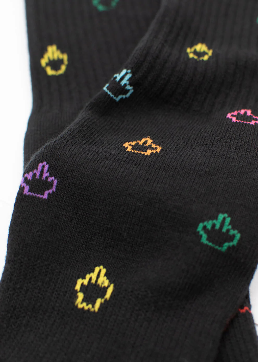 Have a nice day - Schwarze Tennissocken mit Mittelfingern von J. Clay für Frauen und Männer