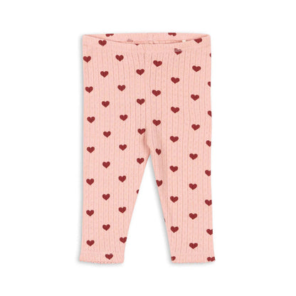 Rosa Hose mit Herz-Motiv "Amour Rouge" von Konges Slojd