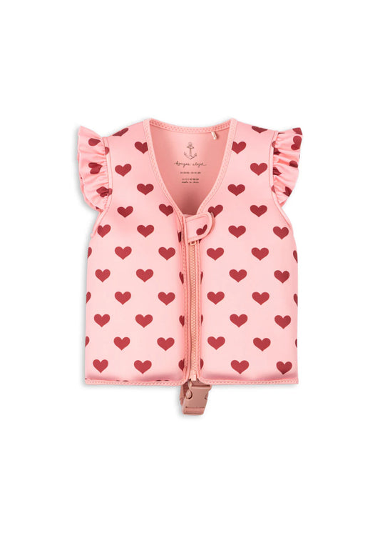 Rosa Schwimmweste "Amour Pink" mit Herz-Motiv von Konges Slojd