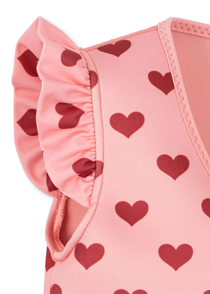 Rosa Schwimmweste "Amour Pink" mit Herz-Motiv von Konges Slojd