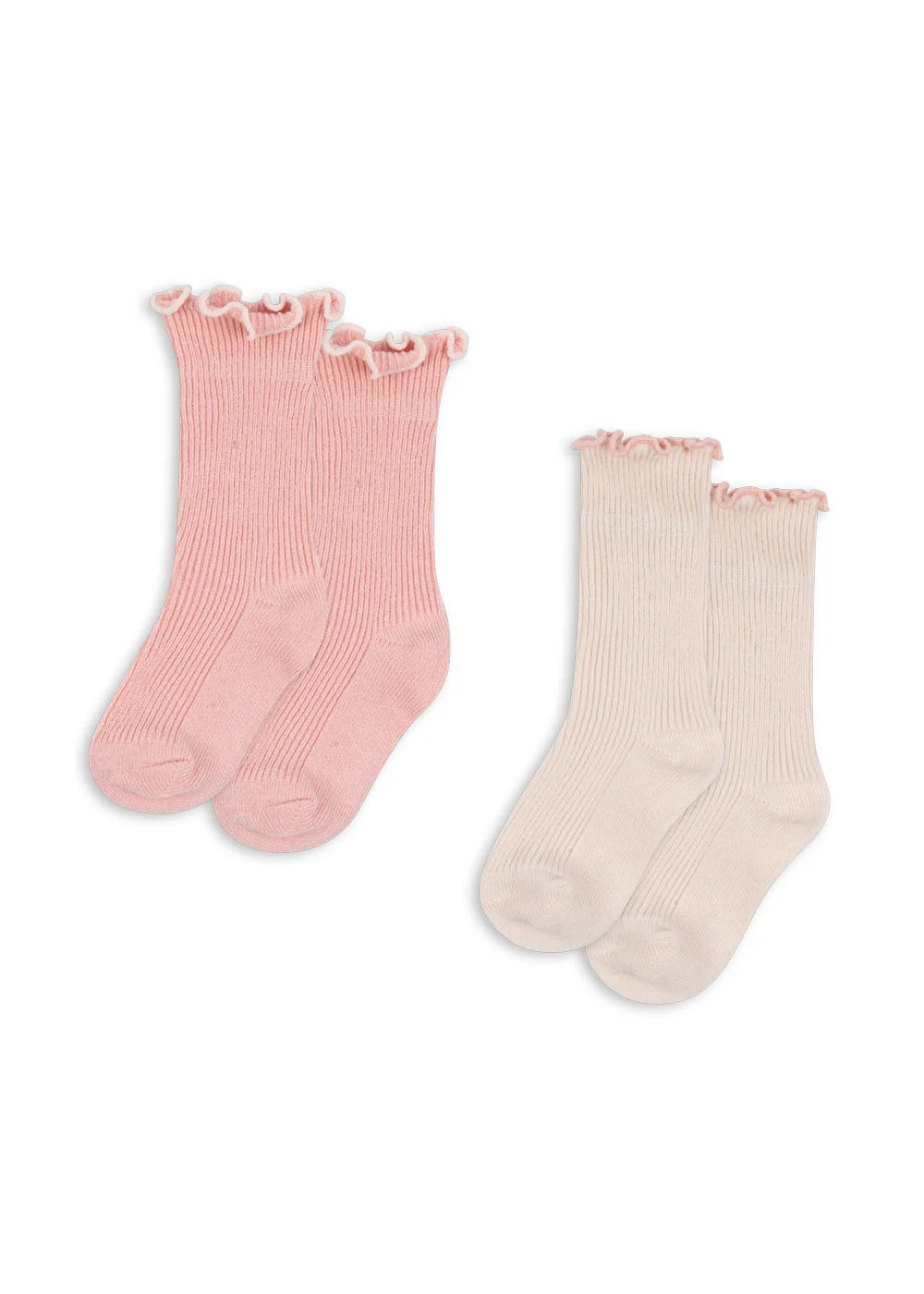 2er Socken-Set "rose/off white" von Konges Slojd, verschiedene Größen