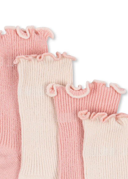 2er Socken-Set "rose/off white" von Konges Slojd, verschiedene Größen