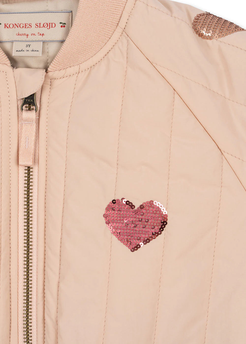 Juno Bomber Jacke mit Pailetten-Herz-Motiv "Cameo Rose", Größe 74-128