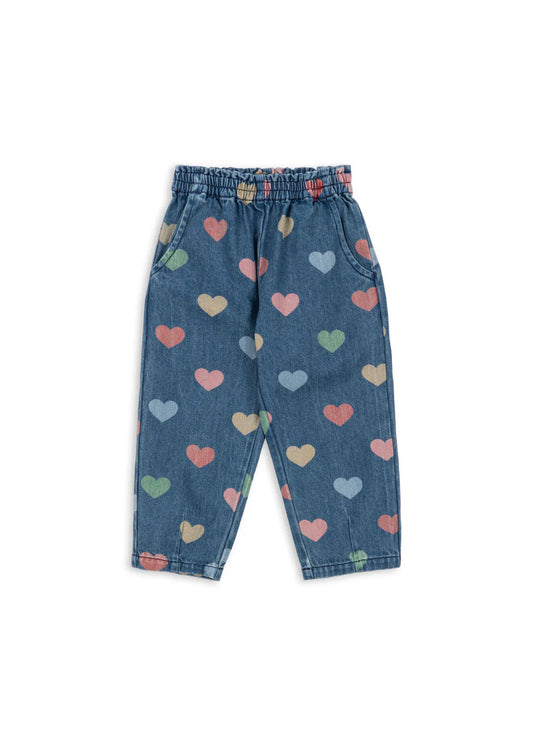 Magot Jeanshose "Bon Coeur Colore" mit buntem Herz-Motiv von Konges Slojd