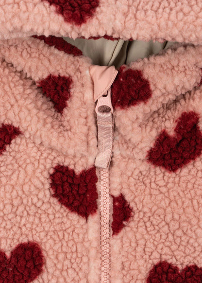 Jody Teddy Hoodie "Coeur Mellow" mit Herz-Motiv von Konges Slojd, Größe 74-128