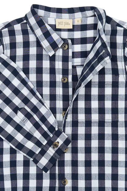 Karriertes Hemd von Petit Piao, Größe 68-122