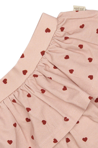 Bequemer Rock mit Herz-Motiv von Petit Piao, Größe 74-122