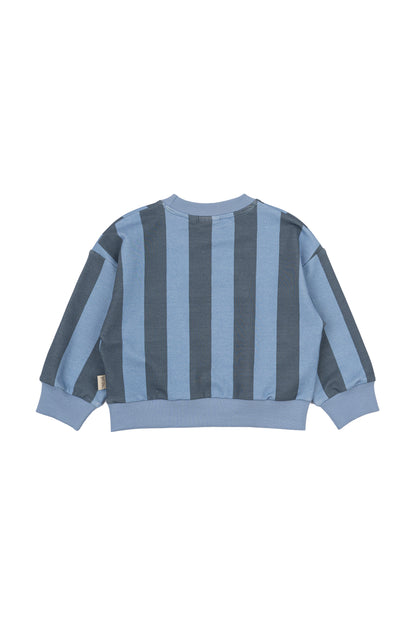Blauer Pullover mit Streifen von Petit Piao, Größe 68-122