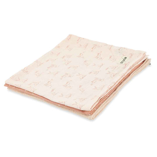 Musselintücher "Rosy Rabbit" von Trixie Baby, 3er Set