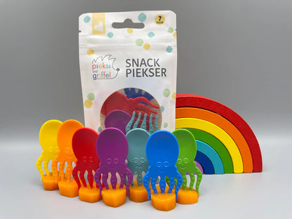 Tintenfisch-Snackpiekser "Ocean´s Seven" von Pieksi & Griffel, 7er Set
