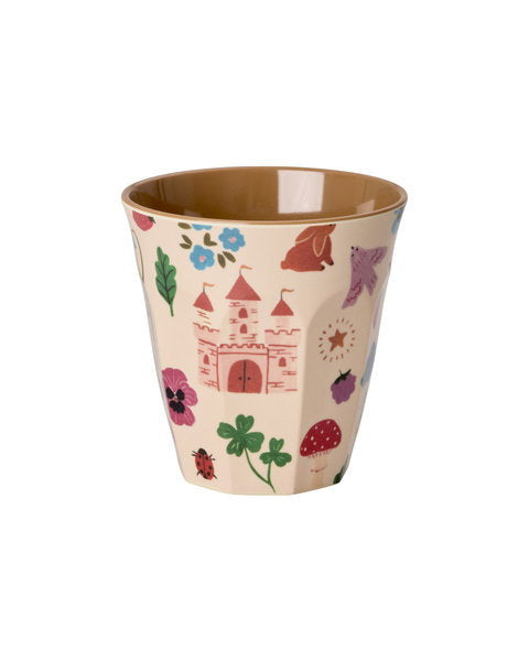 RICE Becher Fairytale mit Prinzessinnen-Motiven in zartem Rosa, ideal für Kinder ab 3 Jahren