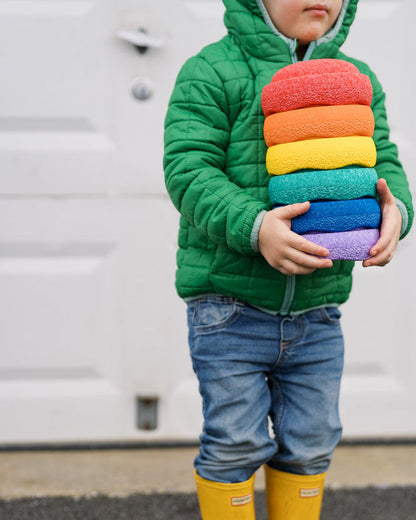 Stapelstein® Winter Special Mini - Set "rainbow classic" (6+1 Mini-Stapelsteine)