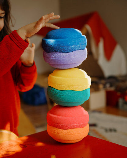 Stapelstein® Winter Special Mini - Set "rainbow classic" (6+1 Mini-Stapelsteine)