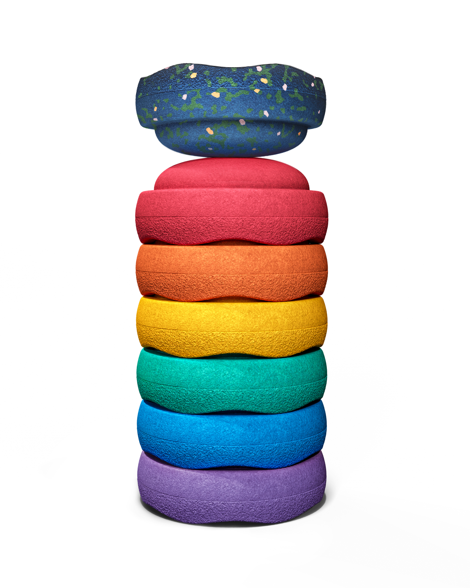 Stapelstein® Spring Special Mini Set "rainbow classic" - 6+1 Mini-Stapelsteine in klassischen Regenbogenfarben, Motorikspielzeug zur Förderung von Gleichgewicht, Kreativität und freiem Spiel