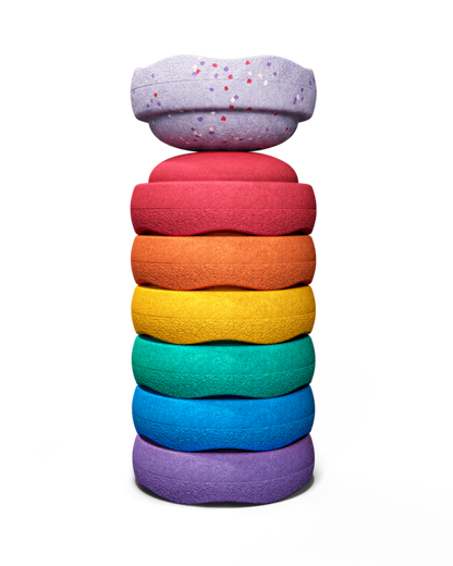 Stapelstein® Winter Special Mini - Set "rainbow classic" (6+1 Mini-Stapelsteine)