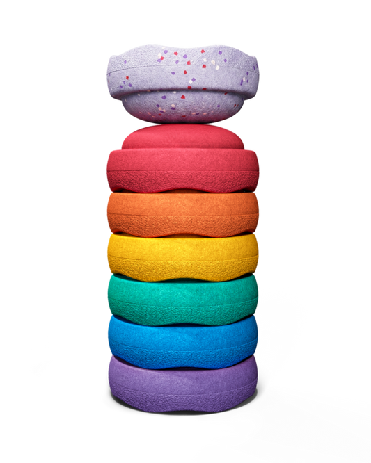 Stapelstein® Winter Special Mini - Set "rainbow classic" (6+1 Mini-Stapelsteine)