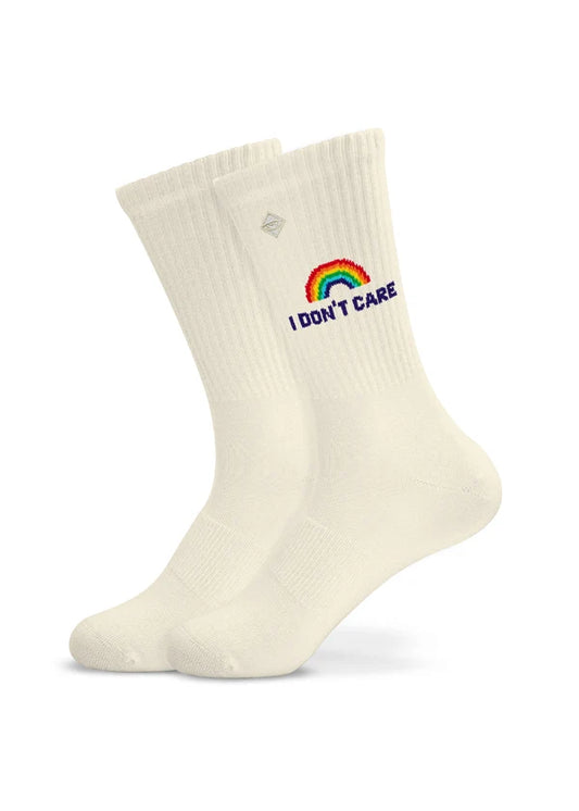"I don´t care" - beige Tennissocken von J. Clay für Frauen und Männer