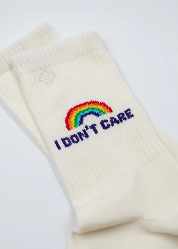 "I don´t care" - beige Tennissocken von J. Clay für Frauen und Männer